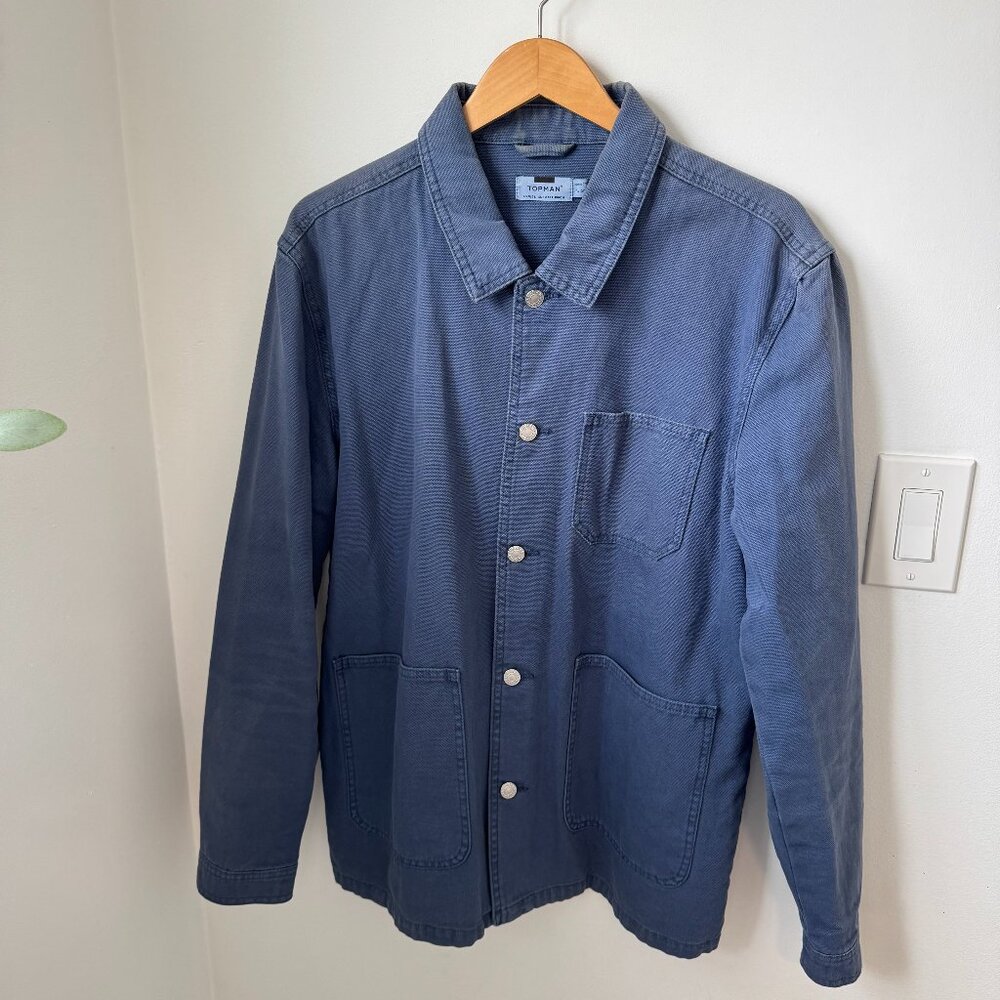 Topman Regular Fit Denim Overshirt – Men’s Large